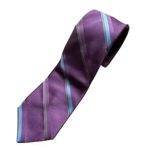 Marc Richards Men's Tie Business Stripped Purple/Blue Suits & Suits Separates
